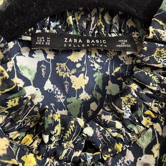Zara Basic Floral Dress Frill Sleeves, Women’s Size Medium - Picture 7 of 9